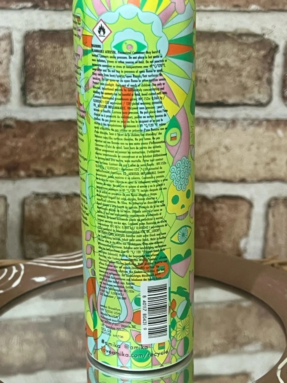 amika un.done Texture Spray — Green, Yellow & Pink Floral Can
